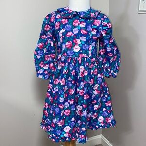 Vintage mousefeathers floral short sleeve ruffle dress size 4